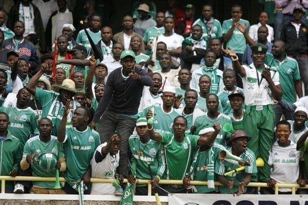 PHOTO | CHRIS OMOLLO Gor Mahia fans cheer on their team during their Tusker Premier League match against Thika United on June 26, 2013 at Moi International Sports Centre, Kasarani. Gor are the 2013 TPL champions.