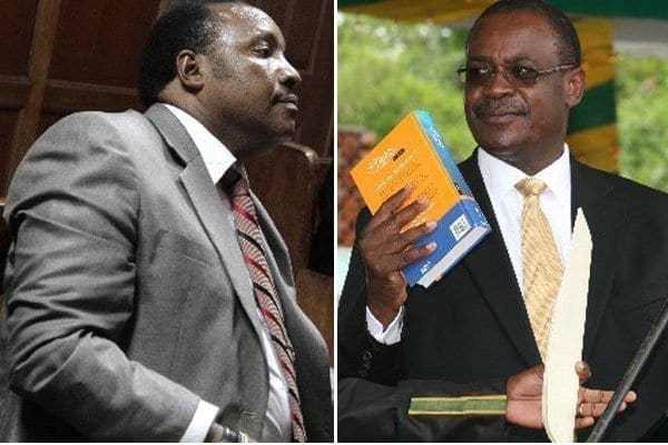 Mr Ferdinand Waititu (left) and Nairobi County Governor Evans Kidero. Photos/FILE