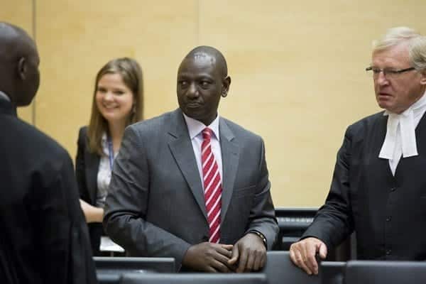 Deputy President William Ruto during a past appearance at the International Criminal Court. The ISS has granted orders compelling eight witnesses to testify in the trial against Deputy Mr Ruto and journalist Joshua arap Sang. PHOTO/FILE