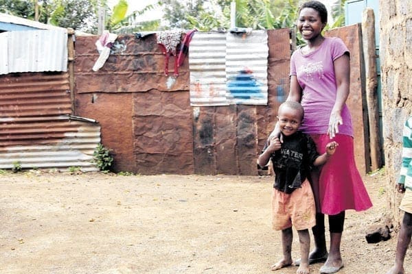 Patricia Wanjiru at home in Bahati, Nakuru earlier in September 201