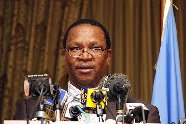 Karanja Kibicho, the principal secretary in the Ministry of Foreign Affairs and International Trade, during the release of the 2014 Trade and Development Report on September 11, 2014.