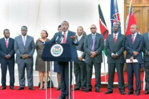 Uhuru with cabinet