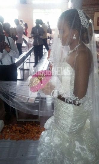 GRAND ENTRY: The bride, Farida Wambui.