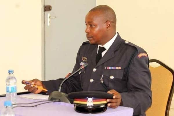 Sergeant Boniface Kyalo Muthini appears before the National Police Service Commission vetting panel on May 25, 2016 at the Kenya School of Government in Mombasa. The officer was taken to task over transactions close to Sh100m in his mobile transfers between 2012 to date. PHOTO | WACHIRA MWANGI | NATION MEDIA 