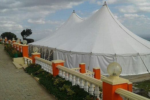 The main tent for the graduation bash. PHOTO | COURTESY