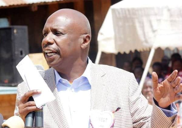 Baringo County Senator Gideon Moi speaks at Koimugul Primary School in Baringo North Sub-County during a fundraiser on June 5, 2016. Senator Moi and two other colleagues have survived a plan to oust them from the party. PHOTO | CHEBOITE KIGEN | NATION MEDIA GROUP