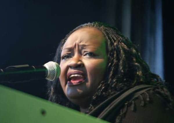 Achieng Abura performs at Freedom Corner in Nairobi.