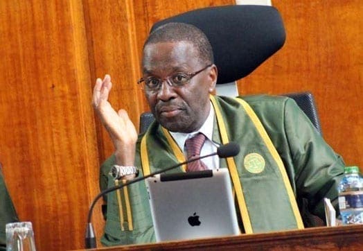 Former Chief Justice Dr Willy Mutunga in his judicial attire. PHOTO | DAILY NATION