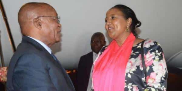 South Africa's President Jacob Zuma received by Amina Mohamed on Monday night 