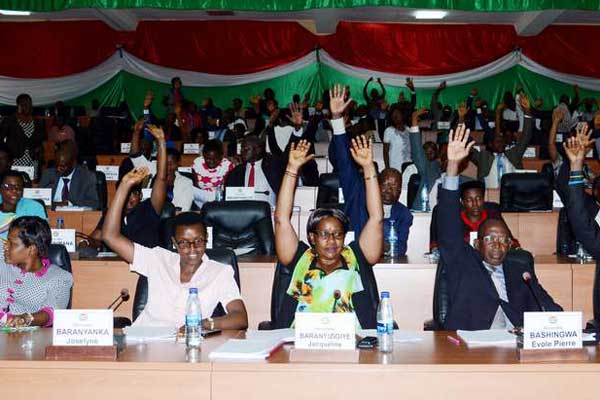 Members of Burundi's lower house of Parliament