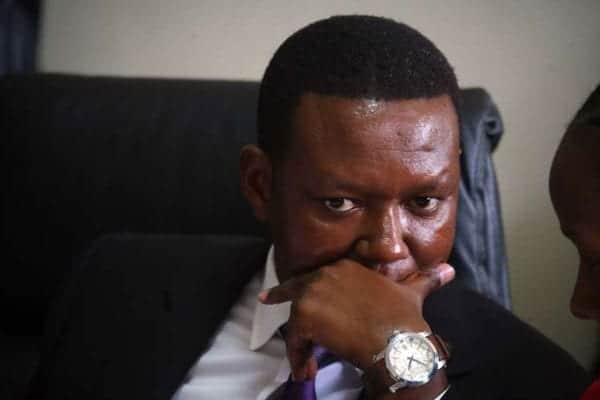 Machakos Governor Alfred Mutua appearing before the Senate Public Accounts and Investment Committee at Parliament Buildings in Nairobi on November 30, 2016. He has linked Kalonzo Musyoka to land grabbing scandal. PHOTO | EVANS HABIL | NATION MEDIA GROUP