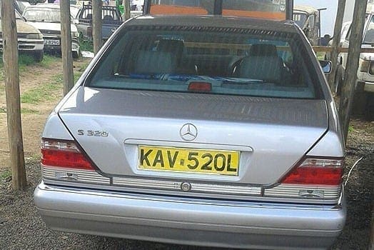 The vehicle that Mr William Osewe was using during the attack parked at the Kasarani police station. PHOTO | CORRESPONDENT