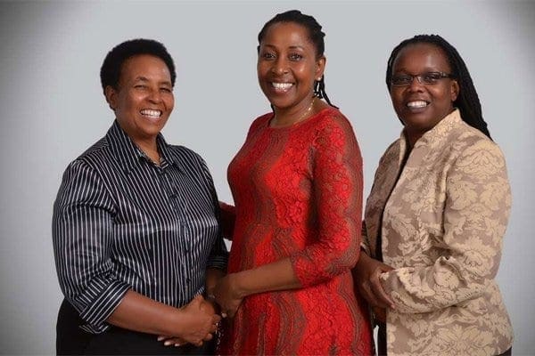 Kenya-based members (from left), Mary Maina,