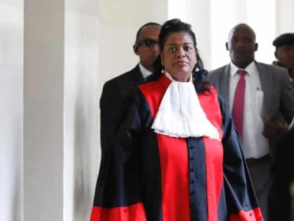 Supreme Court judge Njoki Ndung'u leaves court after the ruling on the presidential election petition, September 1, 2017. /JACK OWUOR 