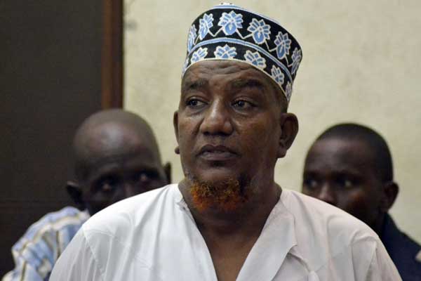 Sheikh Abubakar alias Makaburi when he appeared before a Mombasa court in this photo taken on March 27, 2014. PHOTO | KEVIN ODIT