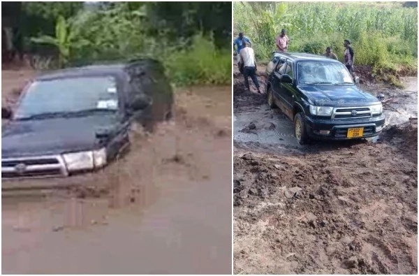 Man asks God to stop the rains so that his car won’t be washed away, look what happened(video)