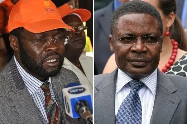 Nyong'o, Marende Pull Out of ODM Polls 2 ODM Secretary Anyang' Nyong'o (left) and former National Assembly Speaker Kenneth Marende. Photos/FILE
