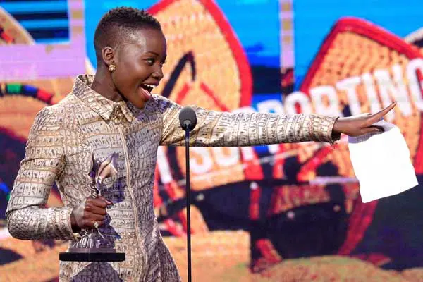 Photos: Lupita Nyong’o In Christian Dior Couture – 2014 BAFTAs