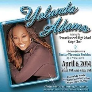 Yolanda Adams Maryland Concert to Benefit Kenyan School