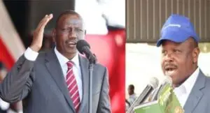William Ruto and Bomet Governor Isaac Ruto
