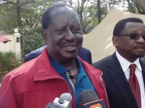 Cord leader Raila Odinga addresses the media in Nairobi after receiving the report of the IEBC joint select committee, August 17, 2016. /COURTESY
