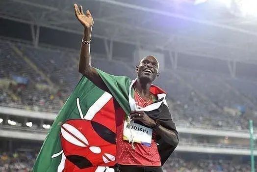 Why you will not find Chief Inspector Rudisha directing traffic 2 Kenya's David Lekuta Rudisha celebrates after winning the Men's 800m Final during the athletics competition at the Rio 2016 Olympic Games at the Olympic Stadium in Rio de Janeiro on August 15, 2016. AFP PHOTO