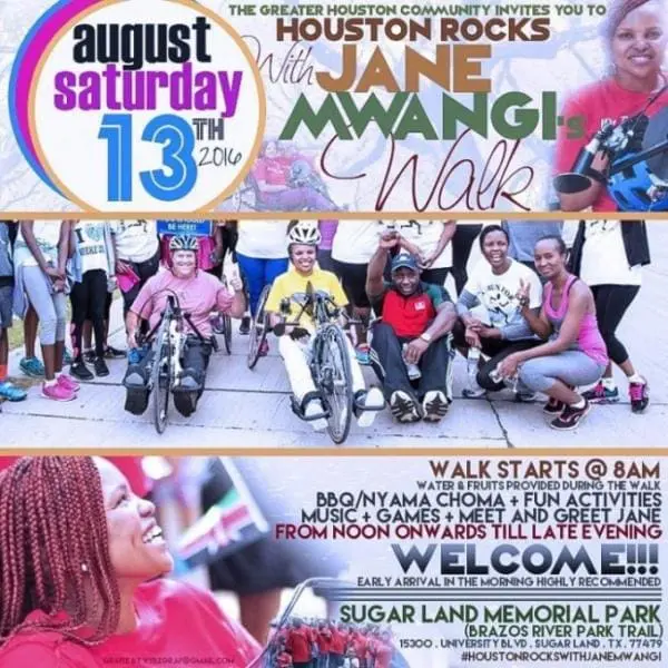 Houston Rocks: Jane Mwangi Walk at Sugar land Memorial Park