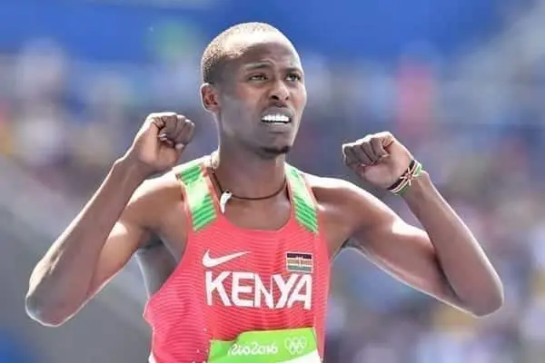 Boniface Mucheru (Kenya's Boniface Mucheru Tumuti reacts after he won the silver medal in the Rio Olympic Games Men's 400m Hurdles Final at the Olympic Stadium in Rio de Janeiro on August 18, 2016. PHOTO | JEWEL SAMAD | right) competes in the semi-finals. PHOTO | AFP |