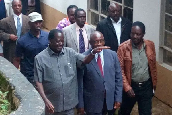 Raila meets Kisii ODM leaders after State House visit 1 Orange Democratic Movement (ODM) party leader Raila Odinga (left) with Kisii Governor James Ongwae and Kitutu Masaba MP Timothy Bosire on August 8, 2016 when the opposition chief made a surprise visit to the county.