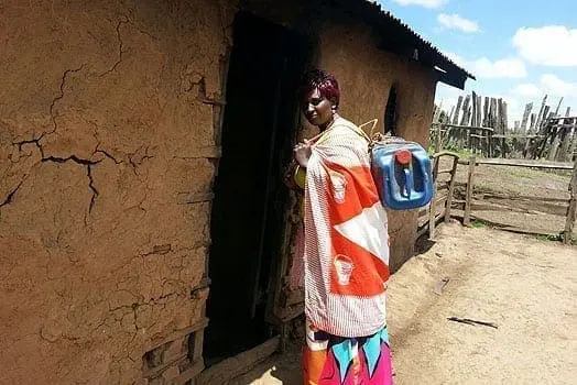 The widow Mrs Lucy Sisina at her homestead. PHOTO | GEORGE SAYAGIE