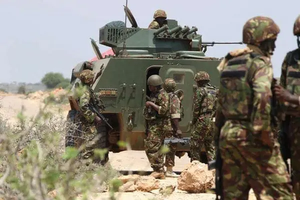 Al-Shabaab parade bodies of Kenyan policemen in Somalia 1 Kenya Defence Forces soldiers under the Africa Union Mission in Somalia in Kismayo on November 20, 2015. PHOTO | JEFF ANGOTE | NATION MEDIA GROUP
