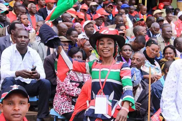 Jubilee Party supporters at Safaricom Kasarani