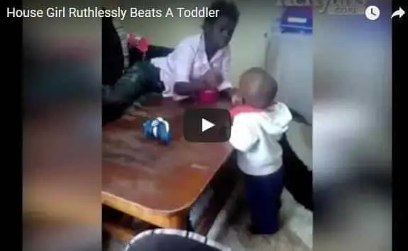 Sad Video: House help Mercilessly Tortures Employer's Baby