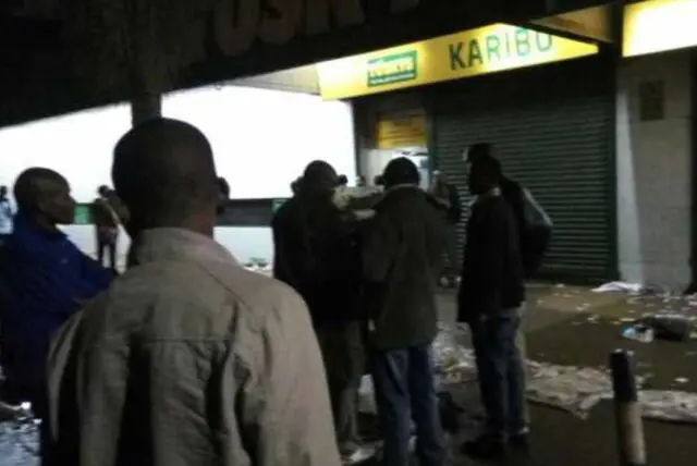 CCTV Captures: Gunman Opened Fire at Tuskys Supermarket