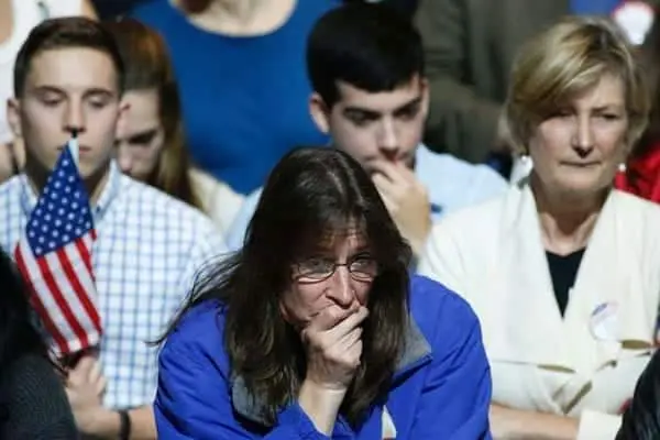 Supporters of Democratic presidential candidate