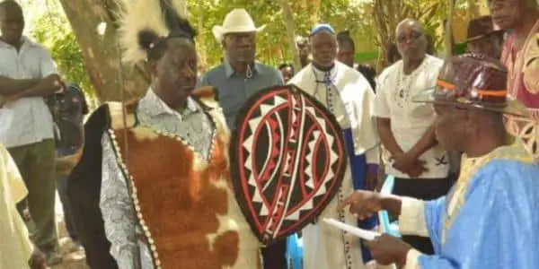 Raila in Got Ramogi Raila visited traditional shrine to gain magical powers to beat Uhuru