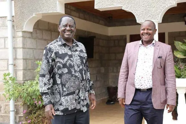 Cord leader Raila Odinga Cord leader Raila Odinga shaking hands with Bomet Governor Isaac Ruto in his Tumoi residence in Bomet county on December 3, 2016. The Cord leader has set up a campaign strategy for next year’s General Election. PHOTO | GEOFFREY RONO | NATION MEDIA GROUP