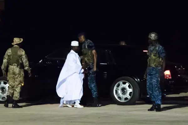 Former president Yaya Jammeh Former president Yaya Jammeh (centre), the