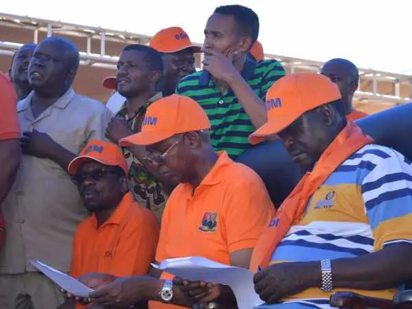 Raila our choice, Coast ODM leaders declare at Tononoka 1 Raila our choice, Coast ODM leaders declare at Tononoka: ODM leader Raila Odinga,Taita Taveta governor John Mruttu and Siaya senator James Orengo during the ODM rally at Tononoka grounds in Mombasa, Saturday, March 26, 2017. /JOHN CHESOLI