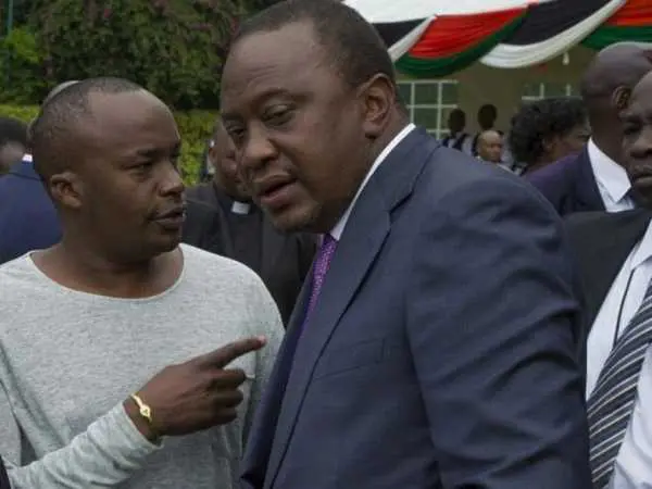 Singer Jaguar Joins Boniface Mwangi in Starehe MP Race: A file photo of Nairobi artiste Charles Kanyi, popularly known as Jaguar, with president Uhuru Kenyatta. /ELKANA JACOB