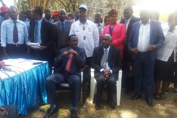 Wiper leader Kalonzo Musyoka when he presented