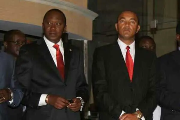 President Uhuru Kenyatta and Jubilee Party's Nairobi governor aspirant Peter Kenneth during a past function. PHOTO | FILE | NATION MEDIA GROUP