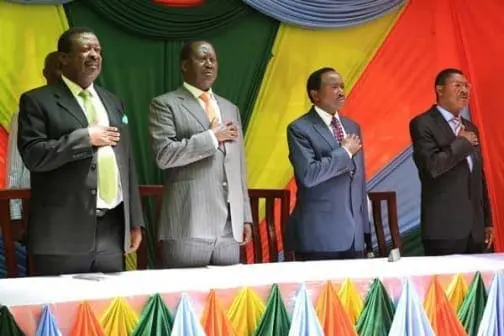NASA Principles Musalia Mudavadi Image result for The issue of the opposition presidential candidate for the August 8 elections continues to rock the National Super Alliance (NASA) coalition from within.