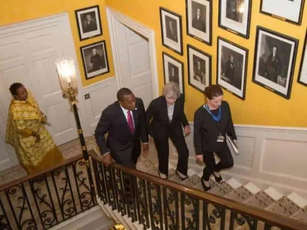 Uhuru to address G7 Summit of world’s most powerful leaders 1 President Uhuru Kenyatta with United Kingdom Prime Minister, Theresa May at 10 Downing street in London.Photo PSCU