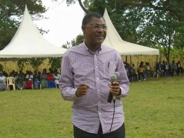 Blow to Wetang'ula after his brother, key campaigners join Jubilee: NASA co-principal Moses Wetangโula during a past event in Bungoma county. /JOHN NALIANYA