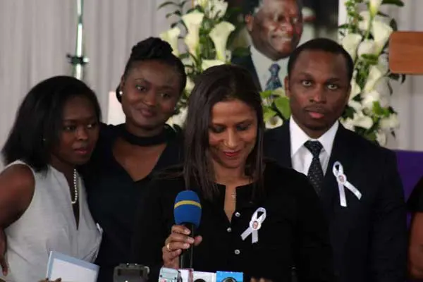 Nicholas Biwott's children at their father's requiem at AIC Milimani, Nairobi, on July 18, 2017. PHOTO | DENNIS ONSONGO | NATION MEDIA GROUP