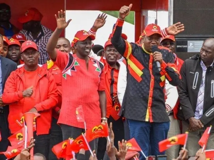 President Uhuru Kenyatta leads a Jubilee rally in Kiambu, August 4, 2017. /PSCU