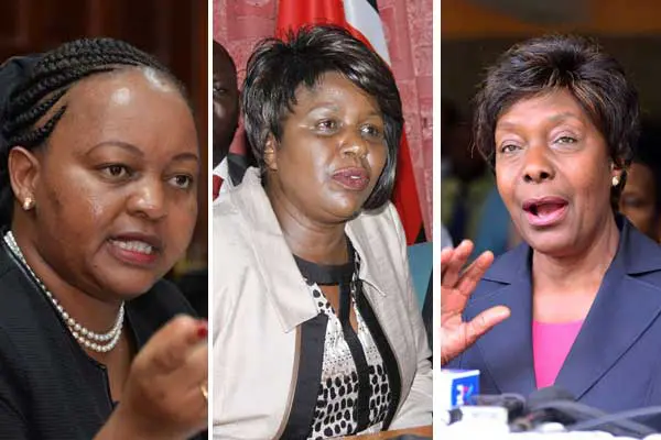 From left: Anne Waiguru (Jubilee, Kirinyaga),