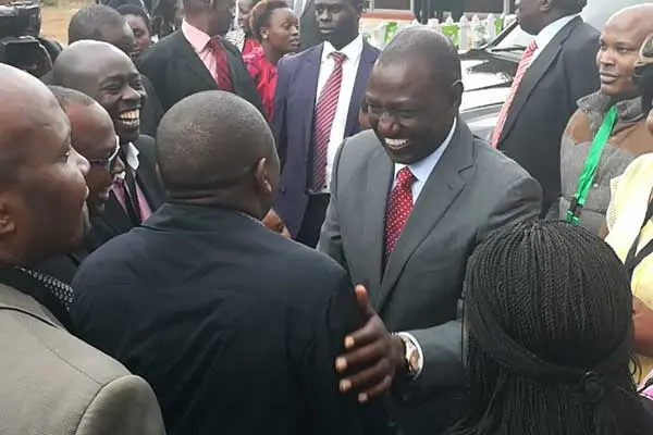 Deputy President William Ruto greeting leaders