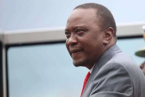 President Uhuru Kenyatta the Madaraka Day celebrations at Nyayo Stadium on June 1, 2015.